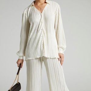 White plisse set (showpo)